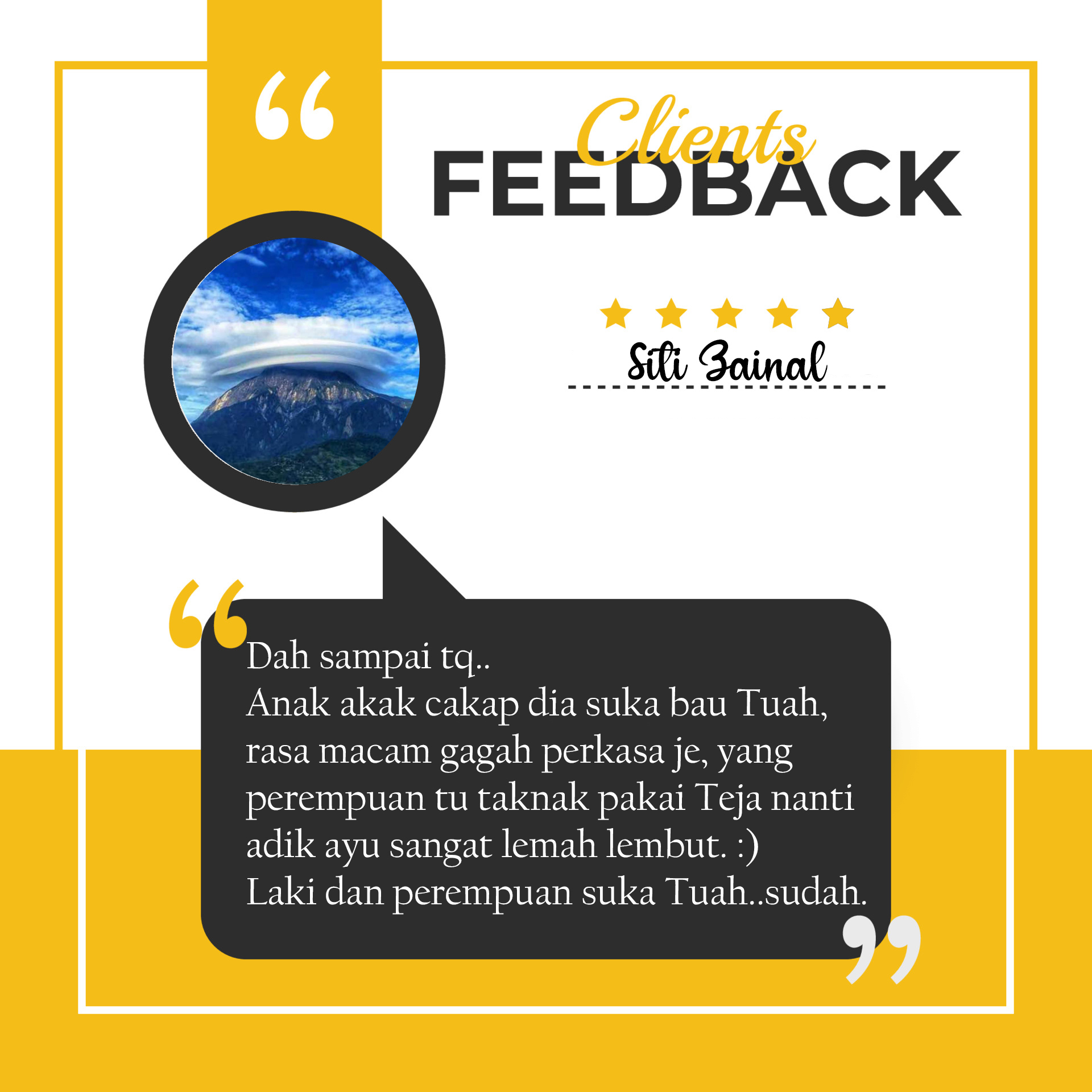 Client or customer review testimonial social media post. Customer or client service feedback review post design template