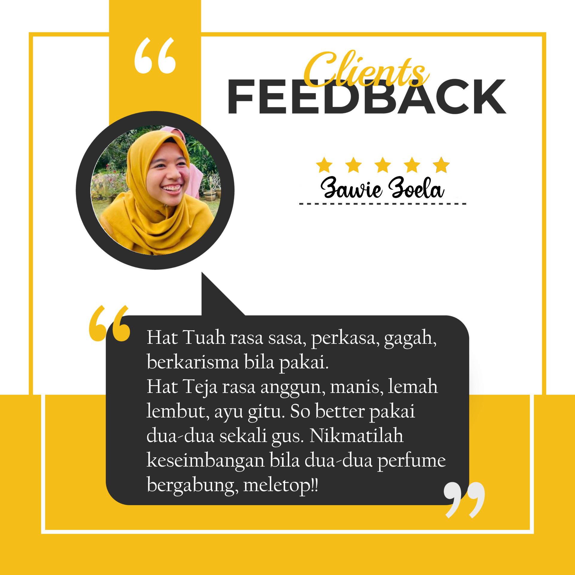 Client or customer review testimonial social media post. Customer or client service feedback review post design template